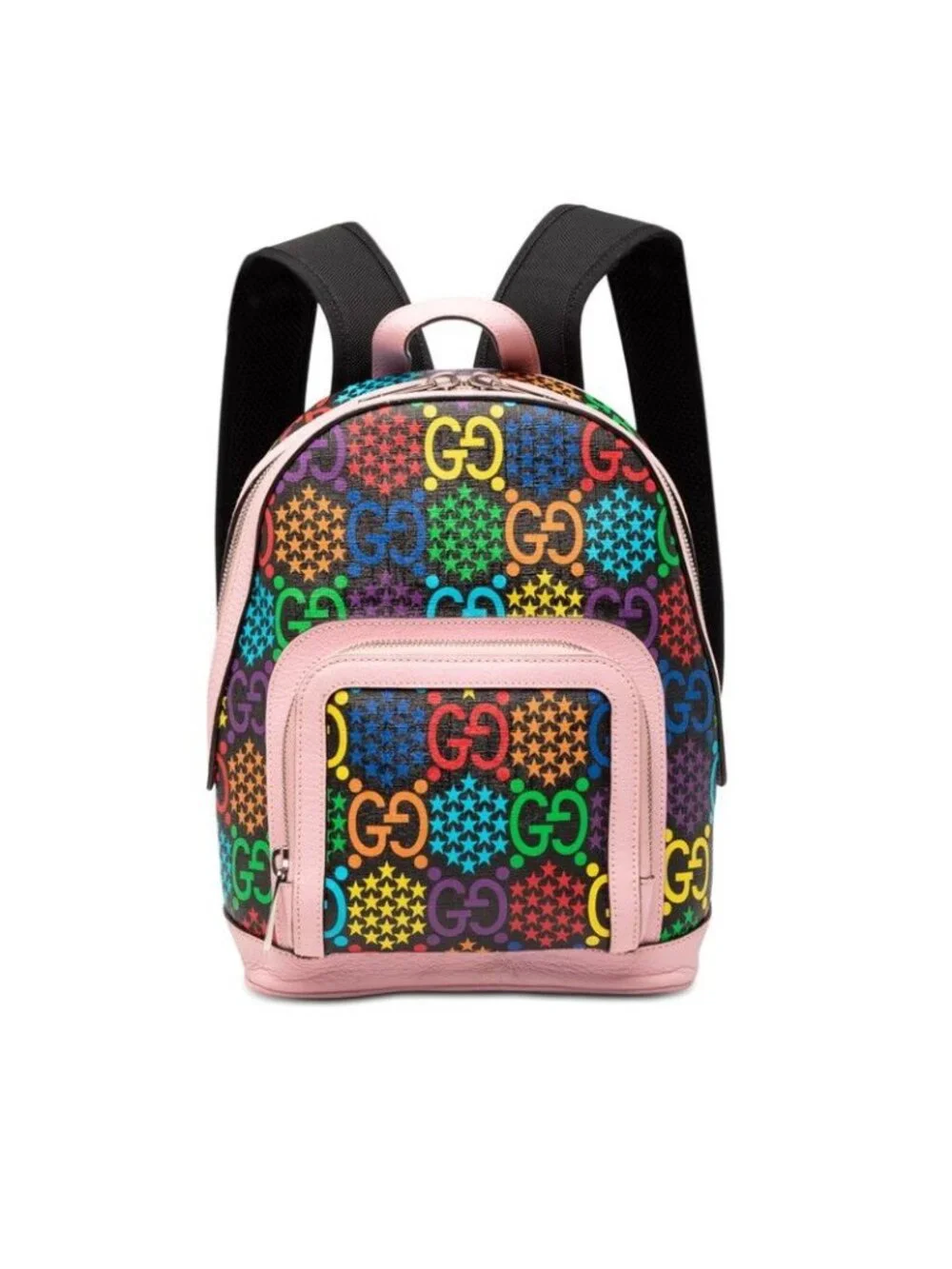 Gucci GG Psychedelic Backpack Pink Multicolor Leather